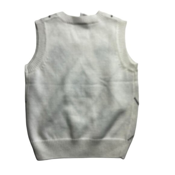 Gymboree Toddler Boys White and Blue Argyle Sweater Vest New Size 2& - Picture 4 of 4